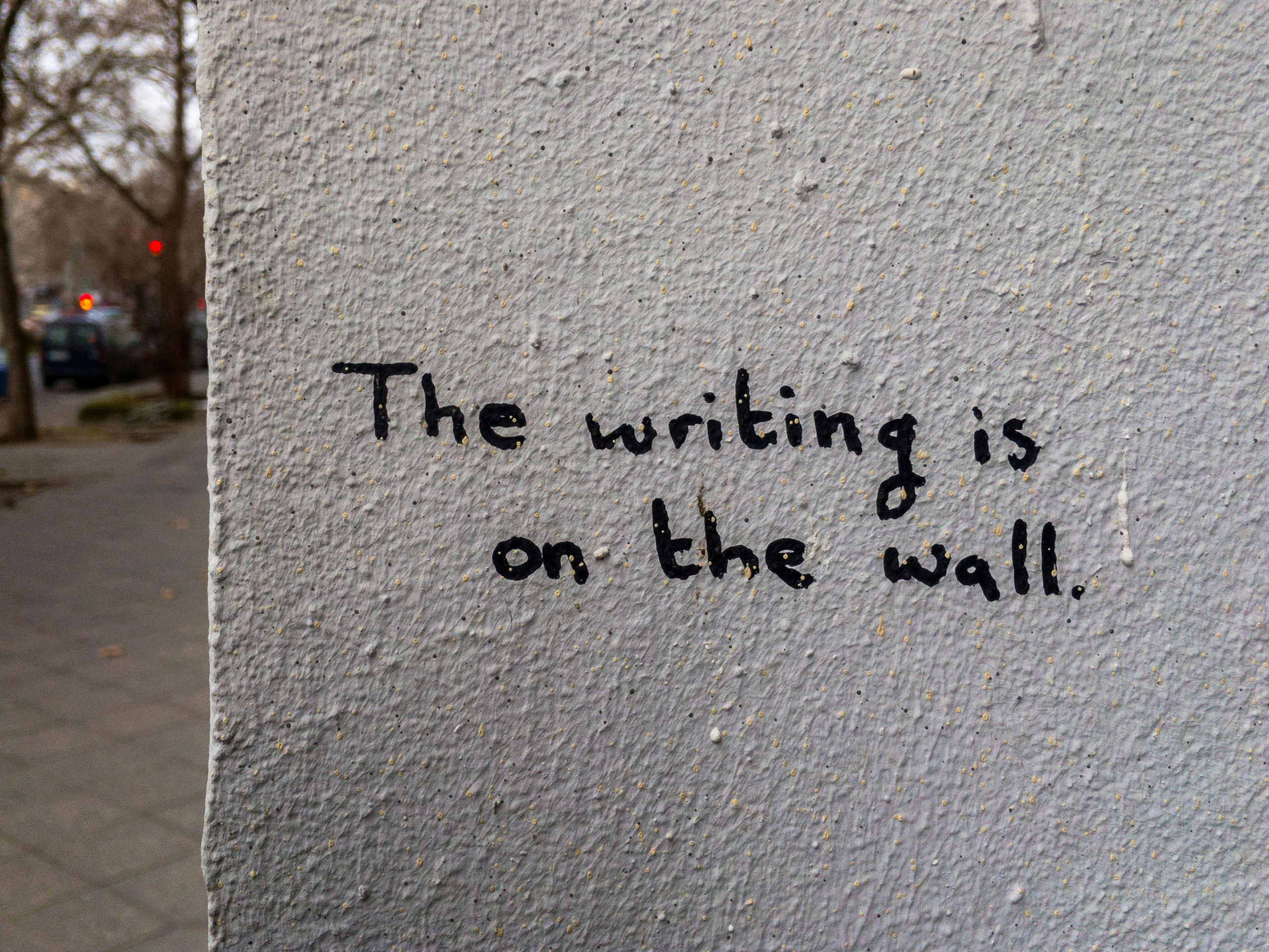 the writing is on the wall graffiti